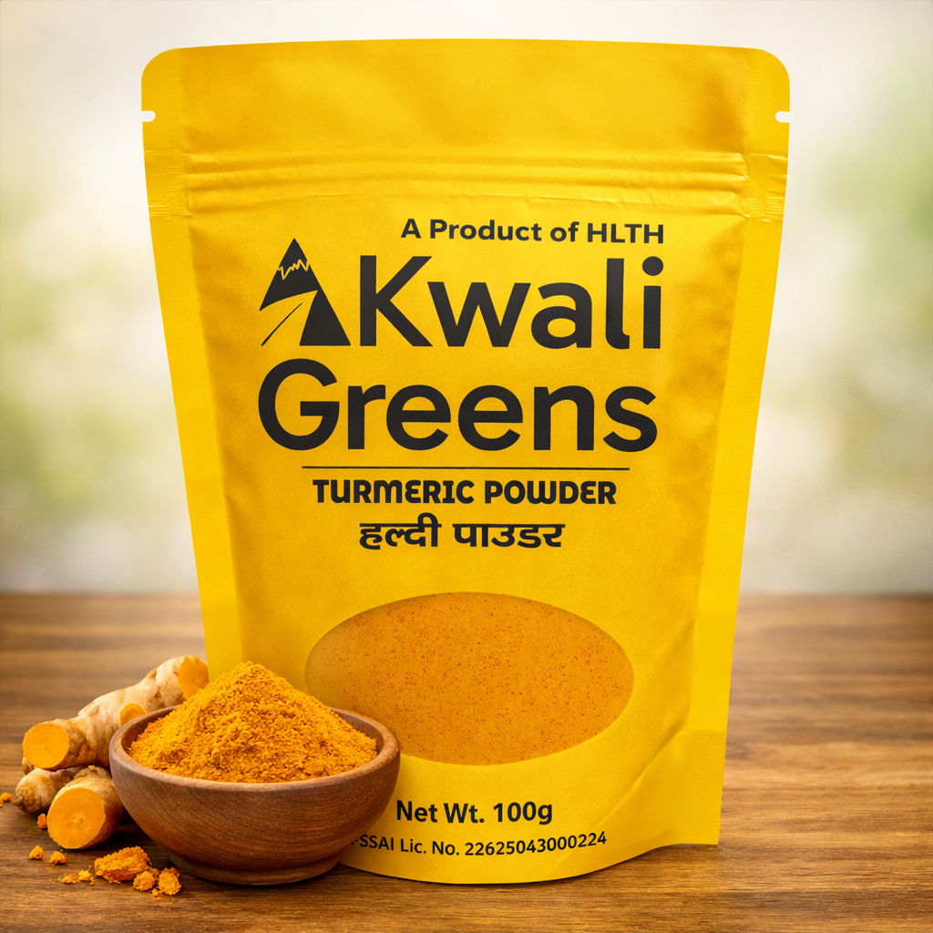 Kwali Greens Natural and Authentic Turmeric Powder (हल्दी पाउडर) 100g | HLTH Product